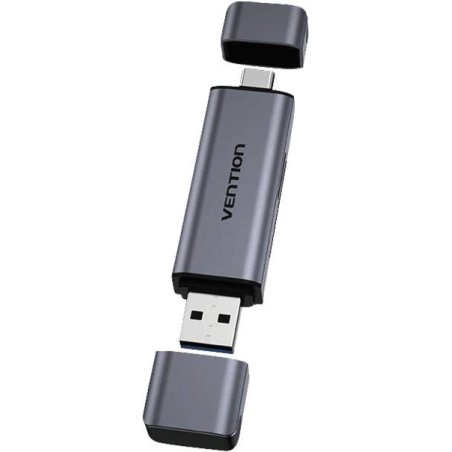 Lecteur de Cartes externe Vention USB 3.0 Type A/C (Gris)