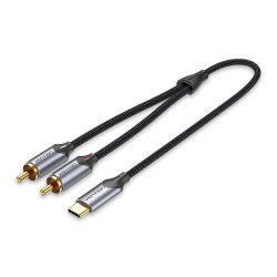 Vention BGUHG audio cable 1.5 m 2 x RCA USB Type-C Black