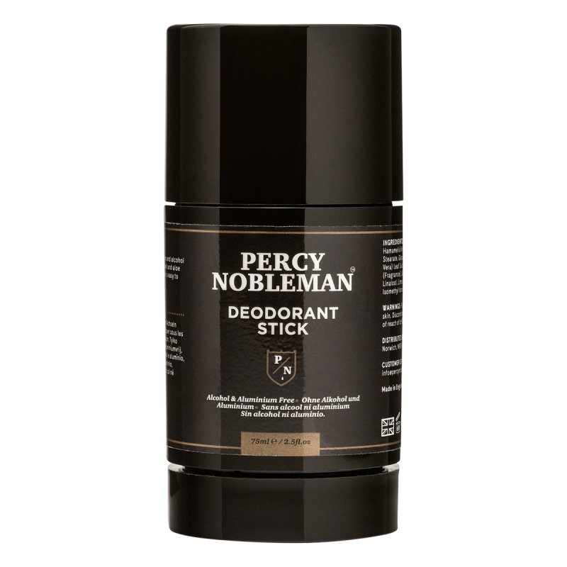 Percy Nobleman Natural Deodorant Stick Signature Scented Men's Deodorant with Aloe Vera and Witch Hazel Blend Aluminium