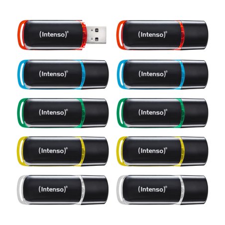 Intenso 3511551 lecteur USB flash 4 Go USB Type-A 2.0 Noir, Rouge, Vert, Transparent, Jaune, Bleu