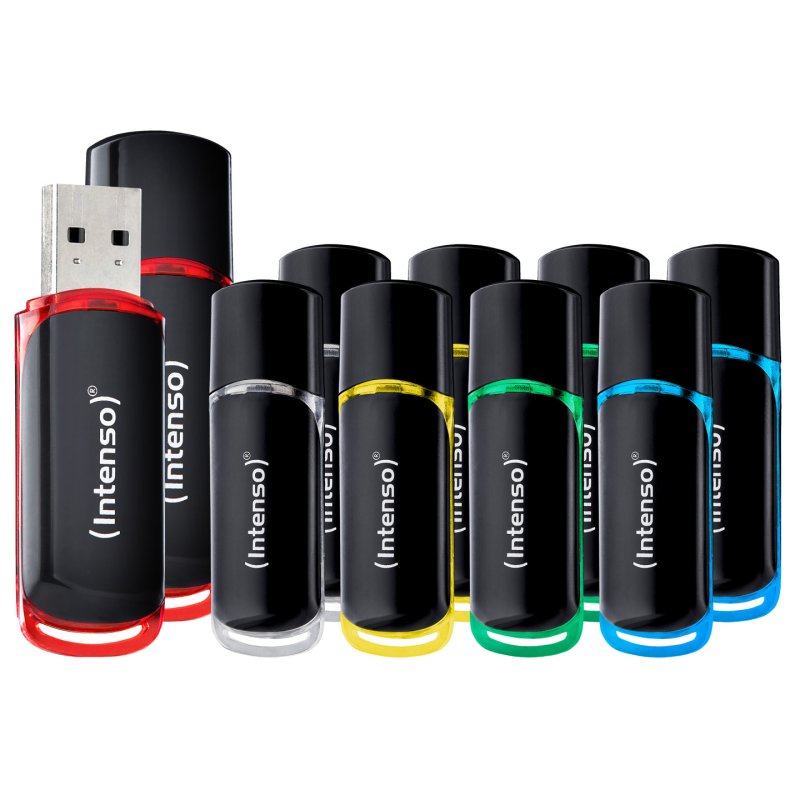 Intenso 3511551 lecteur USB flash 4 Go USB Type-A 2.0 Noir, Rouge, Vert, Transparent, Jaune, Bleu