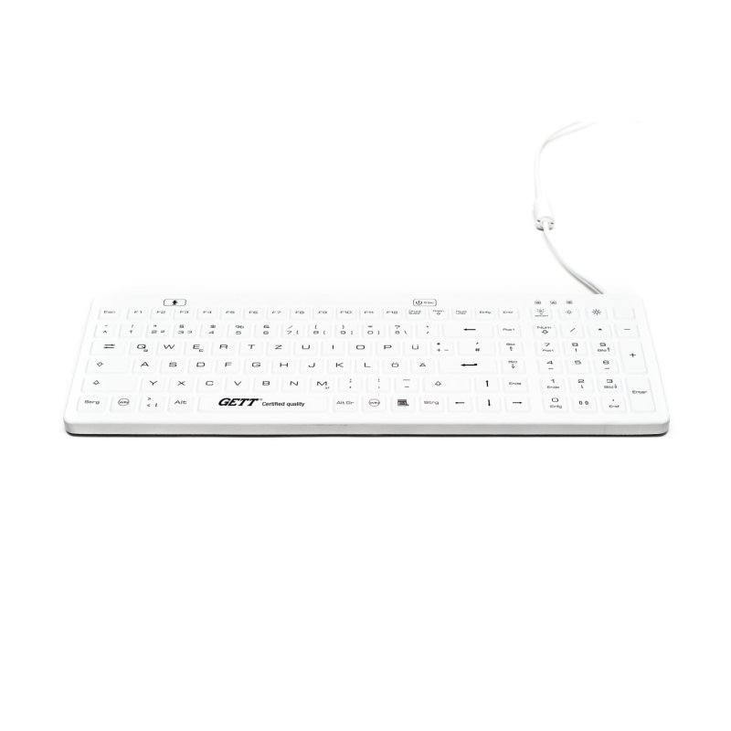 GETT KG24229 clavier Médical USB Allemand Blanc