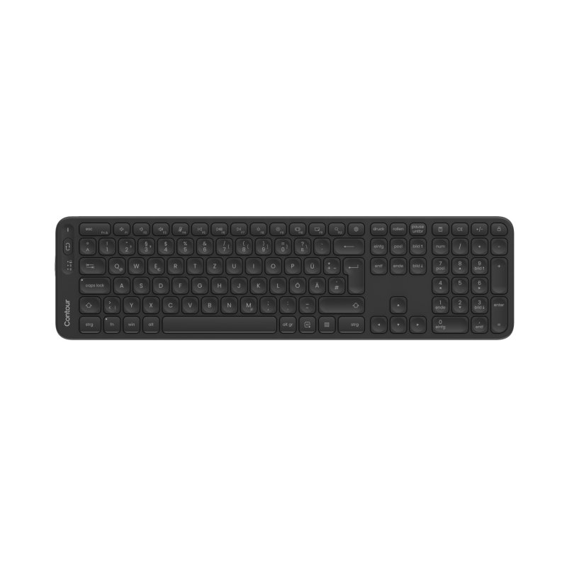 Contour Design Balance clavier Bureau RF sans fil Bluetooth QWERTZ Allemand Noir