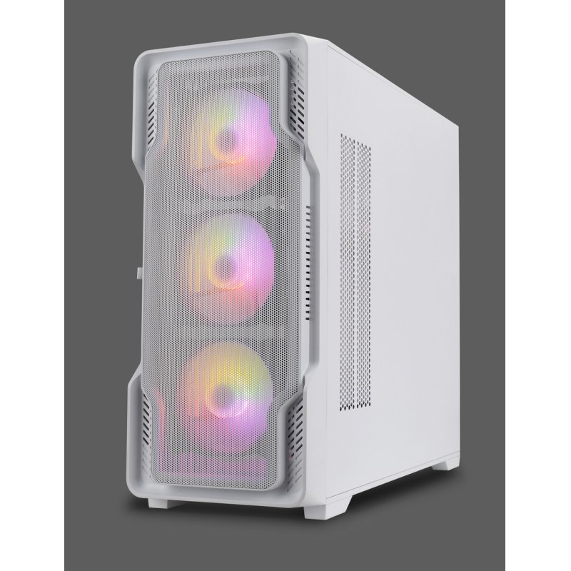Mini Nanoxia DS-9 ARGB Airflow white - USB-C - TG-Mesh