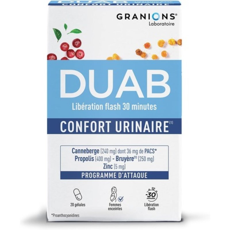 Granions Duab Urinary Discomfort and Female Well-Being Formula 20 Capsules