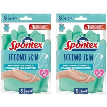 Spontex Second Skin Latex-Free Household Gloves Made of Nitrile Mix