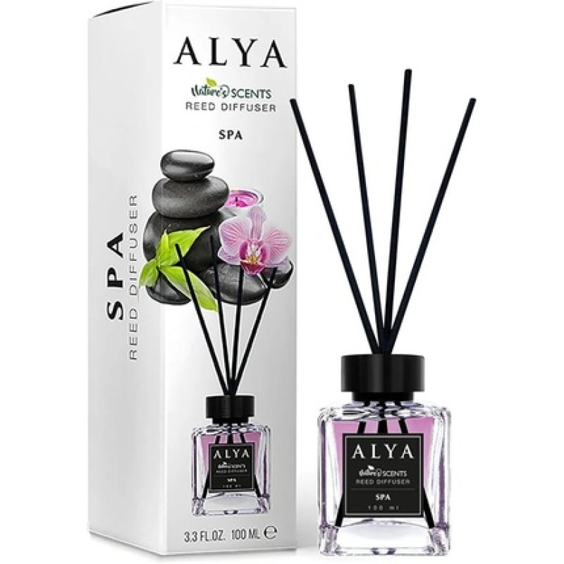Alya Nature's Scents Spa Reed Diffuser 3.3 Fl Oz 100ml with Black Reeds