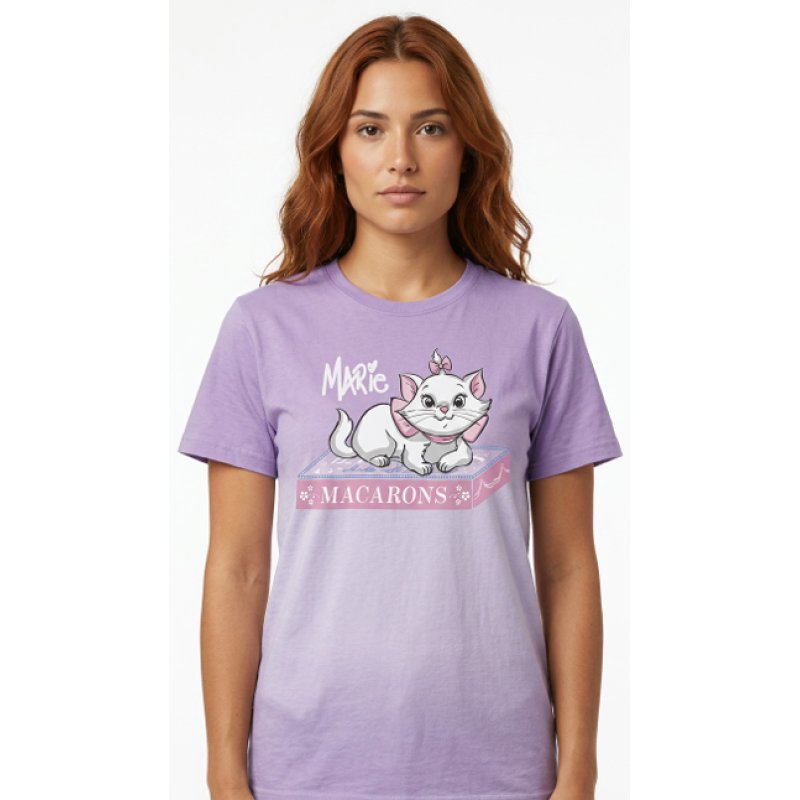 LES ARISTOCHATS - Marie Macarons - T-Shirt Femme (XXL)