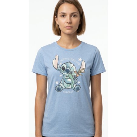LILO & STITCH - Always here for cuddles - T-Shirt Femme (L)