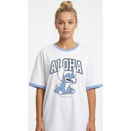 LILO & STITCH - Aloha Weird and Cute - T-Shirt Oversize Femme (S)