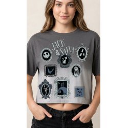 NBX - Jack & Sally - T-Shirt Crop Top Femme (XL)