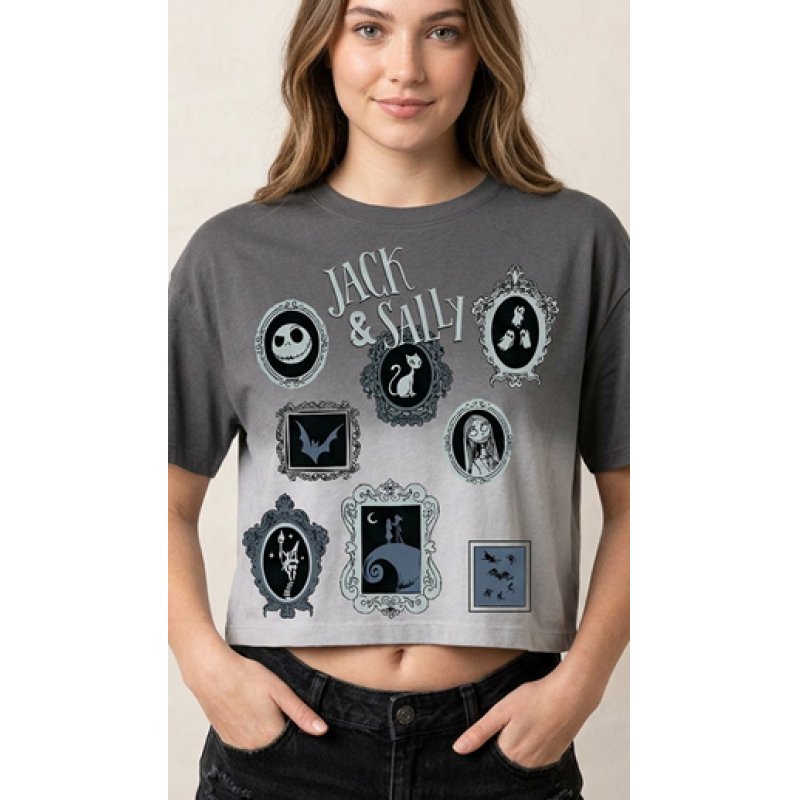 NBX - Jack & Sally - T-Shirt Crop Top Femme (M)