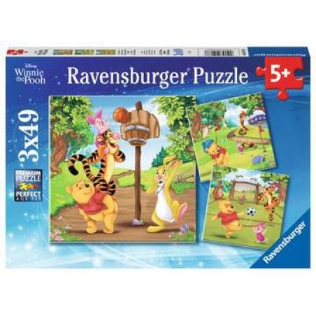 WINNIE L'OURSON - Journée sportive - 3 Puzzle 49P