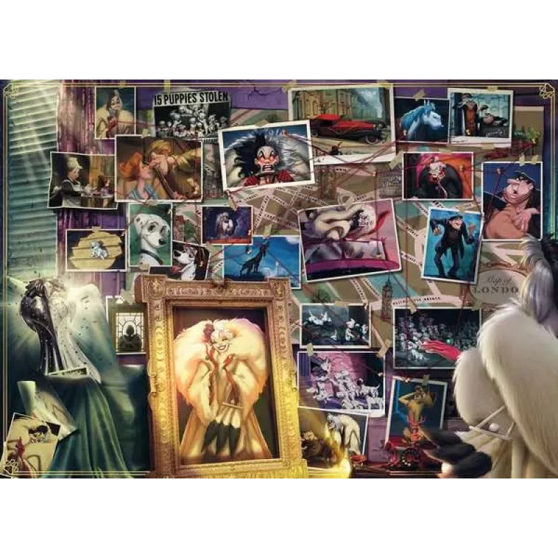 Ravensburger Puzzle 1000 p - Cruella d'Enfer (Collection Disney Villainous)