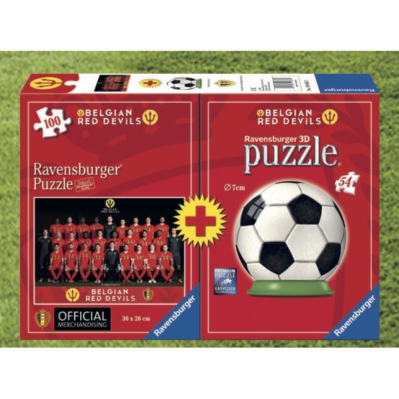 BELGIAN RED DEVILS 2018 - Bi-Pack Puzzle 100p Puzzle 3D