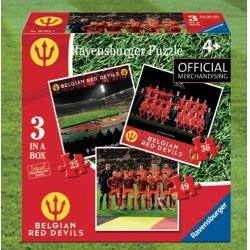 BELGIAN RED DEVILS 2018 - PUZZLE 3 in a Box 25/36/49 Pces