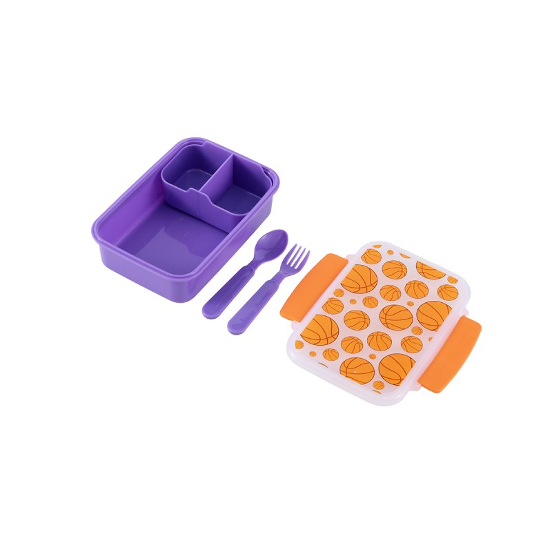 iTotal - Lunch Box with Cutlery - Basketball (ID2024)