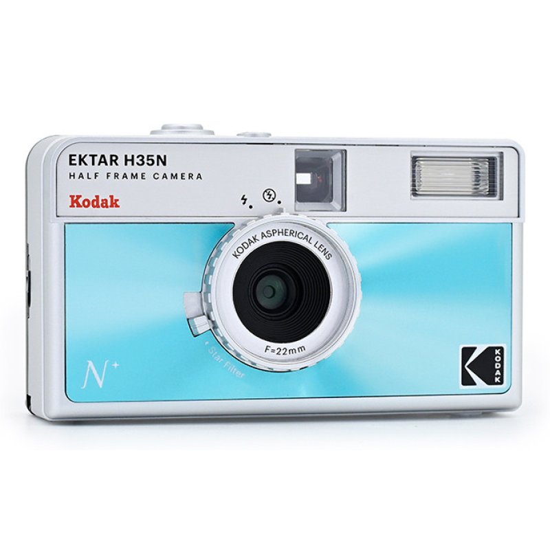 KODAK EKTAR H35N HF Film Camera Analogkamera-Set mit Kodak Ultramax, blue
