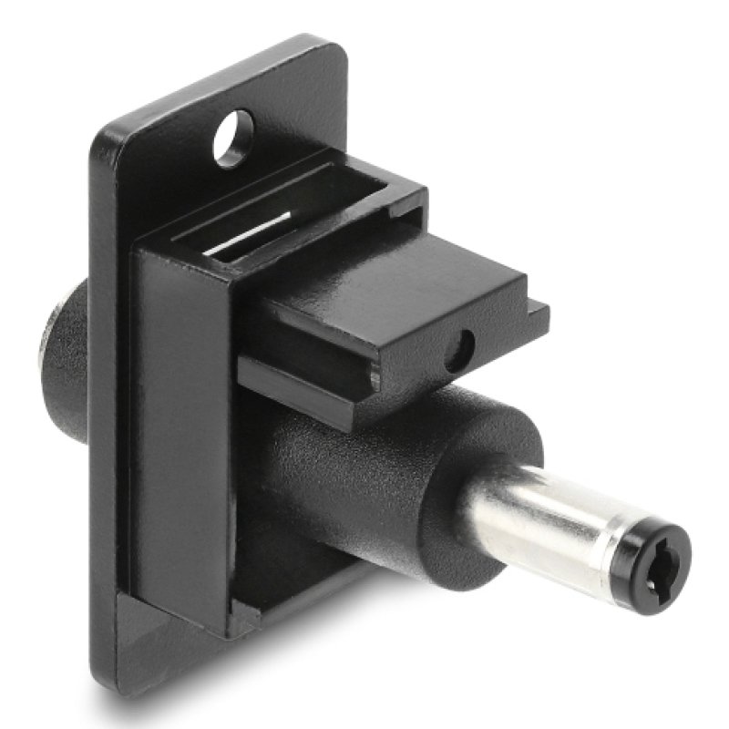 Panel Mount DC 5,5 x 2,1 mm Buchse zu DC 5,5 x 2,1 mm Stecker schwarz