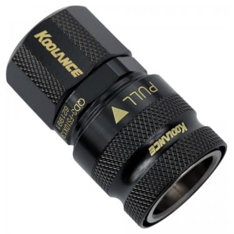 Koolance QD3 Schnellverschluss gerade weiblich auf 13/10mm - schwarz