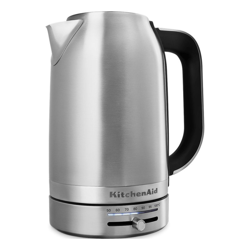 KitchenAid 5KEK1701ESX bouilloire 1,7 L 2400 W Noir, Acier inoxydable