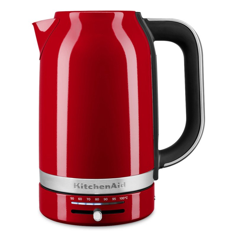 KitchenAid 5KEK1701EER bouilloire 1,7 L 2400 W Noir, Rouge, Acier inoxydable