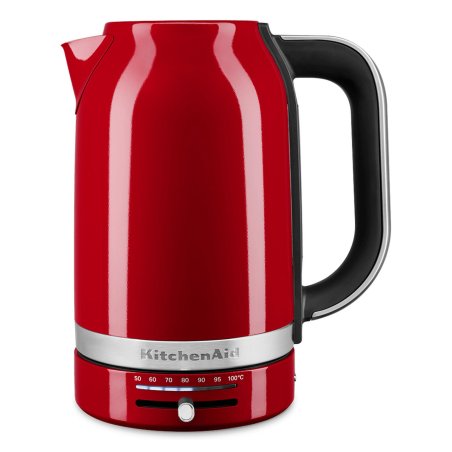 KitchenAid 5KEK1701EER bouilloire 1,7 L 2400 W Noir, Rouge, Acier inoxydable