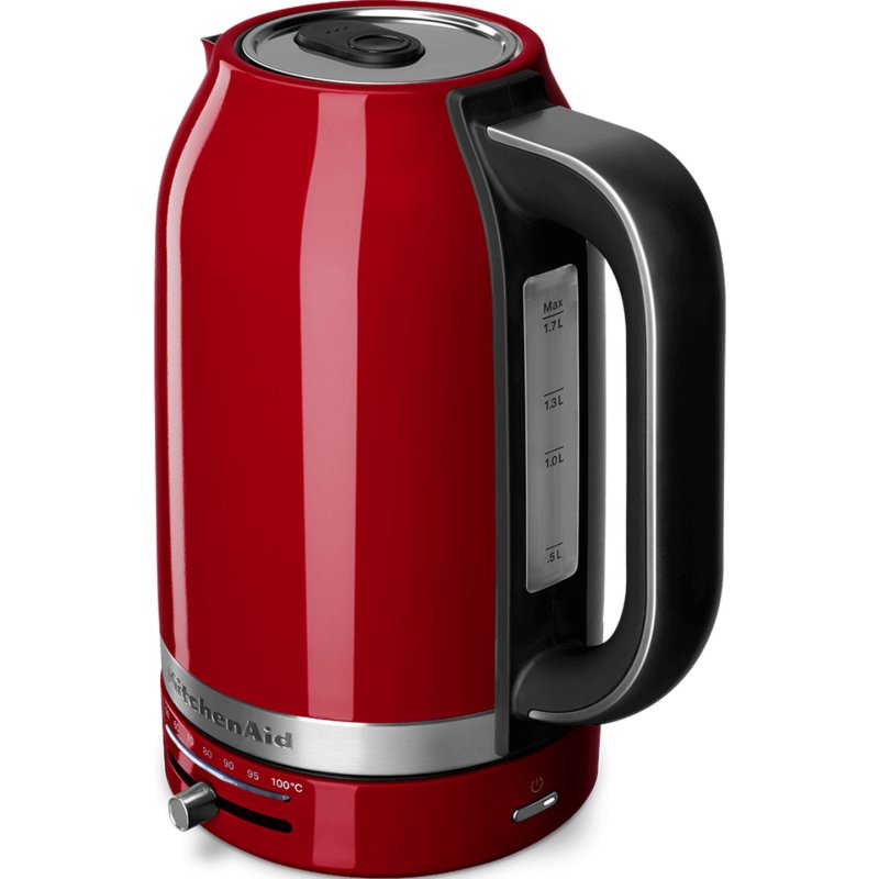 KitchenAid 5KEK1701EER bouilloire 1,7 L 2400 W Noir, Rouge, Acier inoxydable