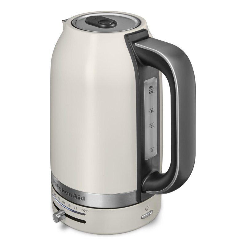 KitchenAid 5KEK1701EPL bouilloire 1,7 L 2400 W Noir, Acier inoxydable, Blanc