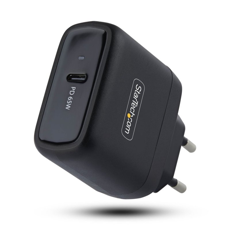 StarTech.com 65W USB-C Laptop Charger, GaN Charger with Power Adapter Brick for Dell, XPS, HP ProBook, MacBook Pro,