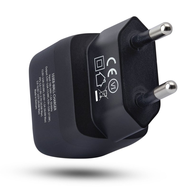 30W USB-C Wall Charger 5V/9V/15/20V