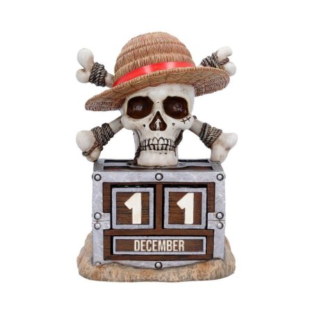 Nemesis Now - One Piece (Netflix) - Calendrier Perpétuel Luffy Jolly Roger 16cm