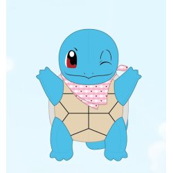 POKEMON - Squirtle with Heart Bandana - Peluche 20cm