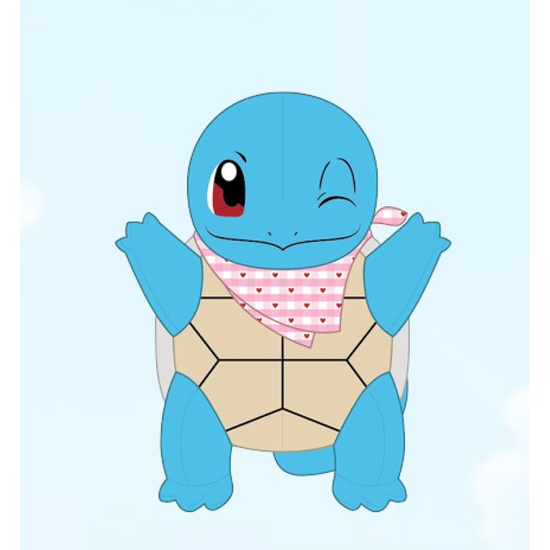 POKEMON - Squirtle with Heart Bandana - Peluche 20cm
