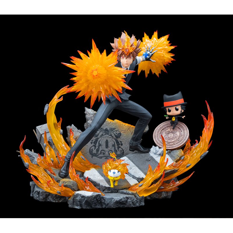 REBORN - Tsuna, Reborn & Natsu - Statuette 37cm