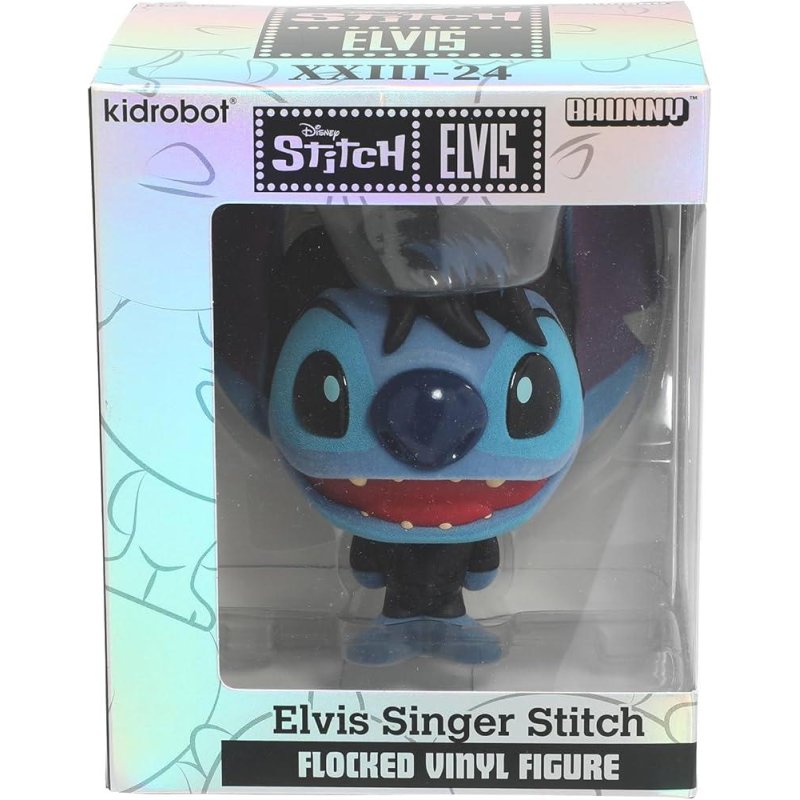 STITCH - Elvis Singer - Figurine Bhunny Flocked Vinyl - 10cm