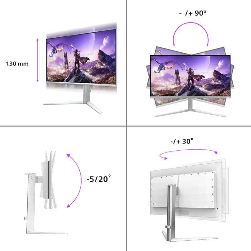 31.5IN 16:9 QD-OLED 165HZ 3840X 2160 HAS 130MM HDMI X 2X 2.1 DP