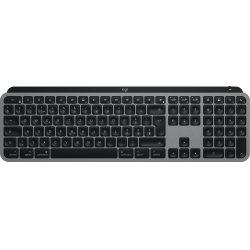 Logitech MX Keys S for Mac keyboard Office RF Wireless Bluetooth QWERTZ Swiss Aluminium, Black