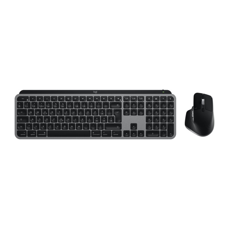 Logitech MX Keys S Combo for Mac clavier Souris incluse maison/bureau RF sans fil Bluetooth QWERTZ Suisse Aluminium,
