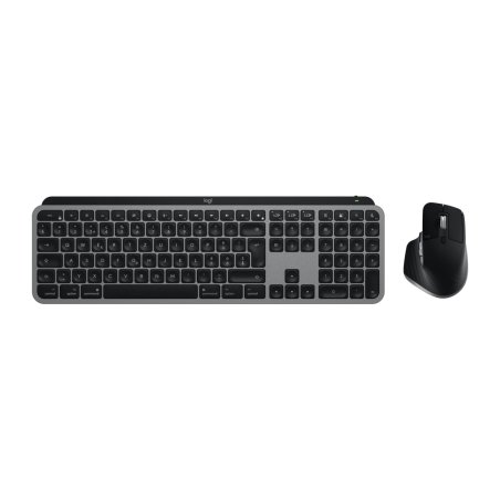 Logitech MX Keys S Combo for Mac keyboard Mouse included Home/Office RF Wireless Bluetooth QWERTZ Swiss Aluminium,