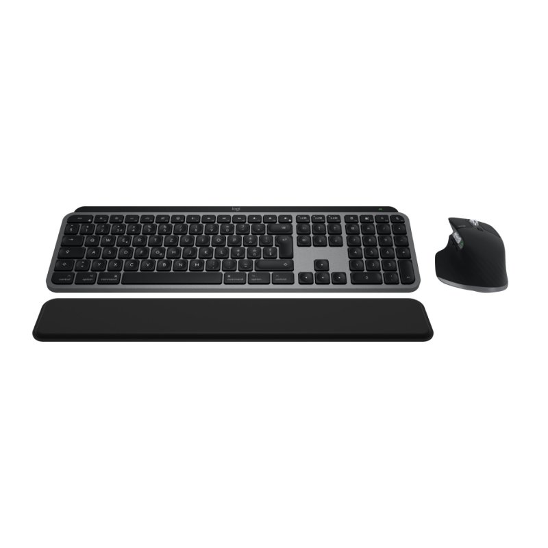 Logitech MX Keys S Combo for Mac keyboard Mouse included Home/Office RF Wireless Bluetooth QWERTZ Swiss Aluminium,