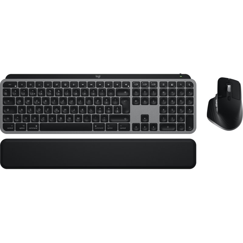 Logitech MX Keys S Combo for Mac keyboard Mouse included Home/Office RF Wireless Bluetooth QWERTZ Swiss Aluminium,