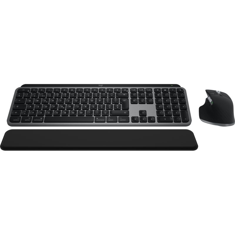 Logitech MX Keys S Combo for Mac keyboard Mouse included Home/Office RF Wireless Bluetooth QWERTZ Swiss Aluminium,
