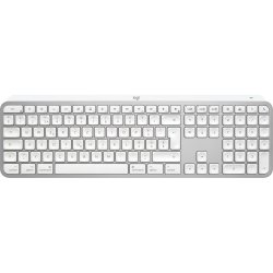 Logitech MX Keys S for Mac keyboard Office RF Wireless Bluetooth QWERTZ Swiss Aluminium, White