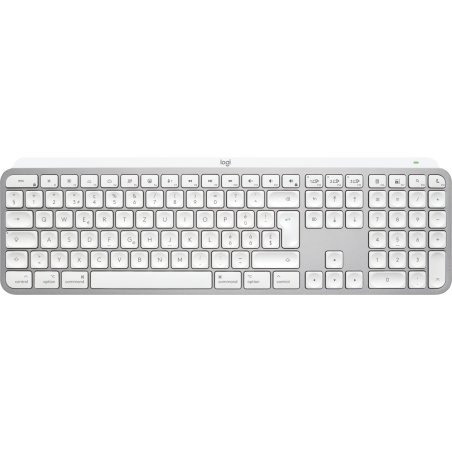 Logitech MX Keys S for Mac clavier Bureau RF sans fil Bluetooth QWERTZ Suisse Aluminium, Blanc