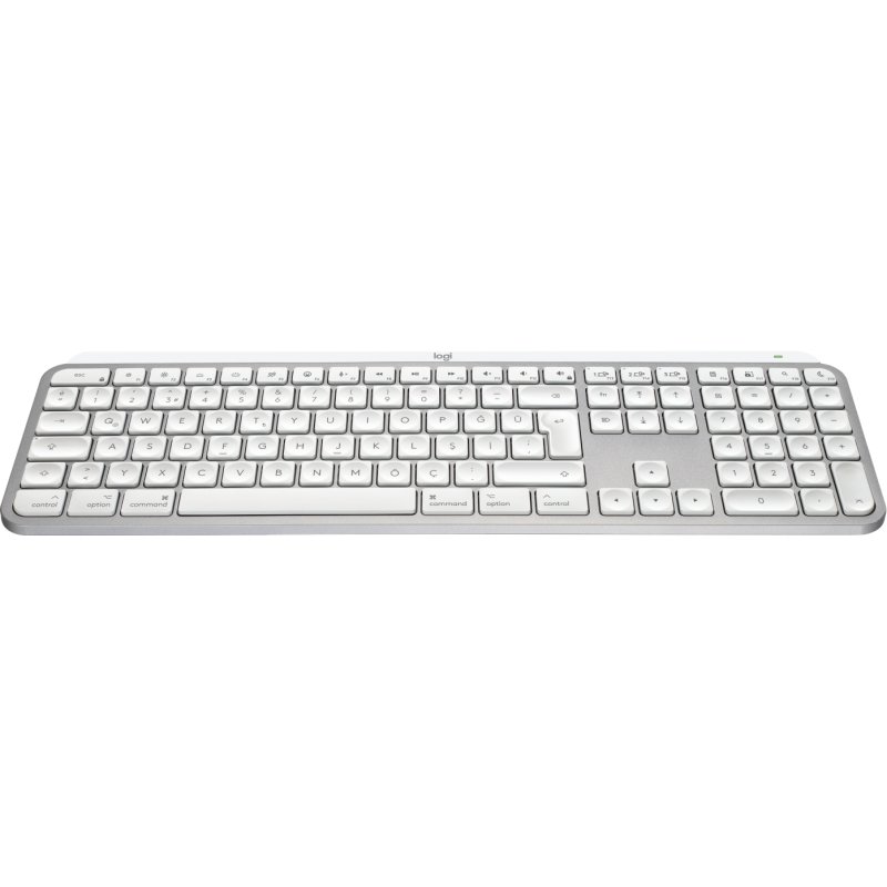 Logitech MX Keys S for Mac keyboard Office RF Wireless Bluetooth QWERTZ Swiss Aluminium, White