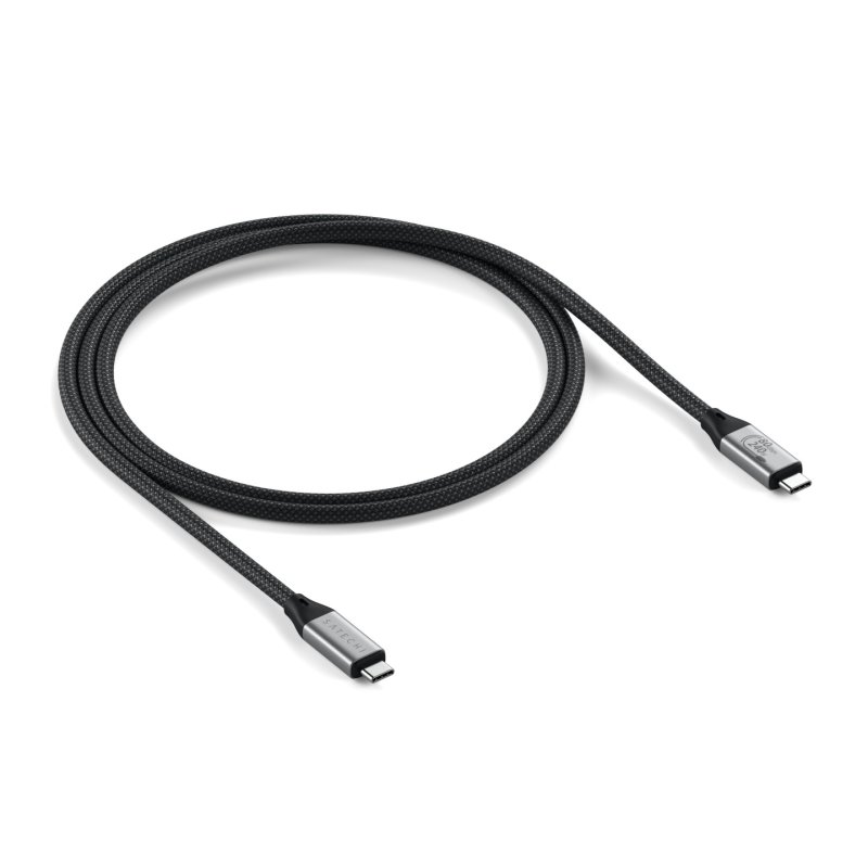 Satechi USB4 V2 Pro Cable USB cable USB4 Gen 4x2 1.2 m USB C 120 Gbit/s 240 W Silver, Black