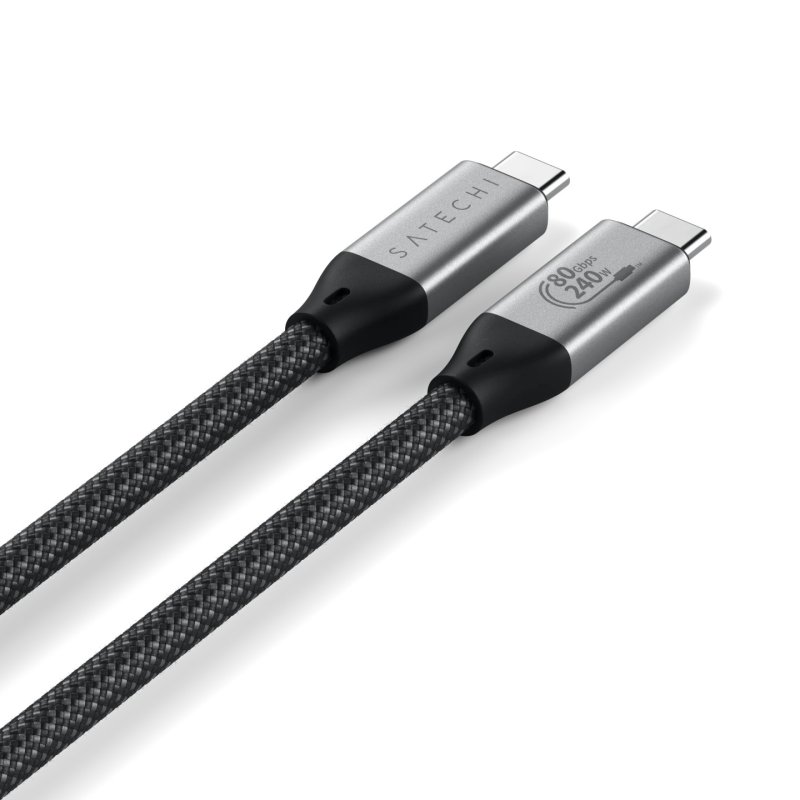 Satechi USB4 V2 Pro Cable USB cable USB4 Gen 4x2 1.2 m USB C 120 Gbit/s 240 W Silver, Black