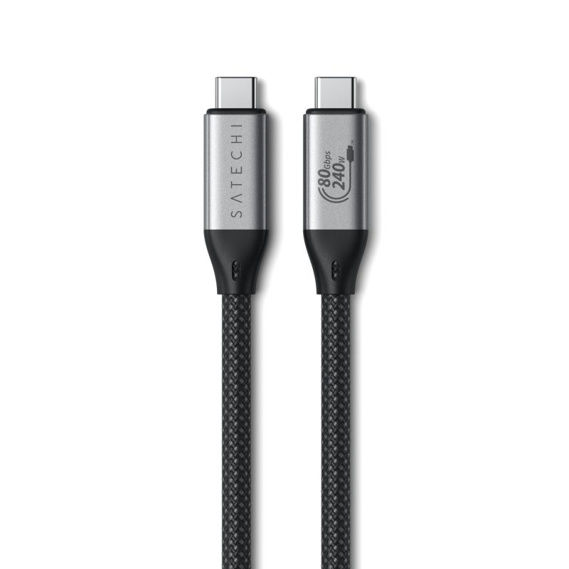 Satechi USB4 V2 Pro Cable USB cable USB4 Gen 4x2 1.2 m USB C 120 Gbit/s 240 W Silver, Black