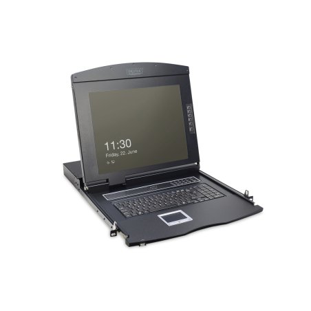 KVM Konsole 17" Digitus 16-Port VGA FR black